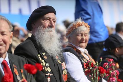 Санкт-Петербург. Парад Победы на Дворцовой площади в честь 70-летия Победы в Великой Отечественной войне.