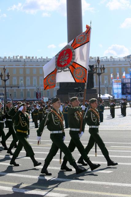 Санкт-Петербург. Парад Победы на Дворцовой площади в честь 70-летия Победы в Великой Отечественной войне.