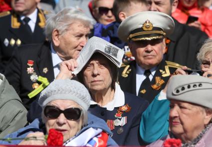 Санкт-Петербург. Парад Победы на Дворцовой площади в честь 70-летия Победы в Великой Отечественной войне.