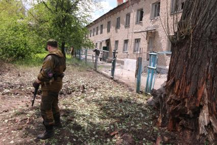 Украина. Донецкая область. г.Горловка. Детский сад #1, пострадавший в результате артобстрела украинской армией.