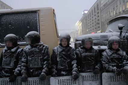 Киев. Евромайдан. Солдаты внутренних войск Украины.