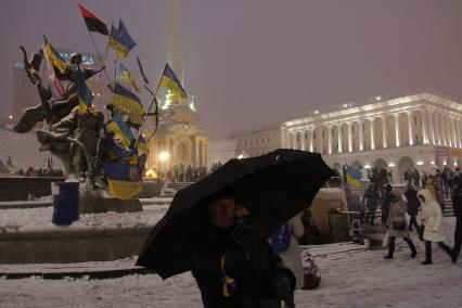 Киев. Акция сторонников Евроинтеграции Украины на площади Независимости (Незалежности).