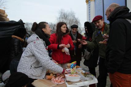 Киев. Акция сторонников Евроинтеграции Украины на Михайловской площади.