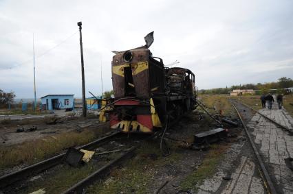 Украина. Донецкая область. г.Ждановка. Шахта `Коммунарская`, пострадавшая в результате артобстрела украинской армией.