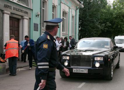 Москва. Свадьба певцов Натальи Подольской и Владимира Преснякова-младшего в Грибоедовском ЗАГСе.