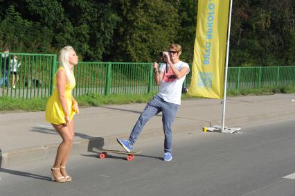 Москва. Забег `Grom10k`, проводимый при поддержке Центра физкультуры и спорта г. Москвы в Крылатском.