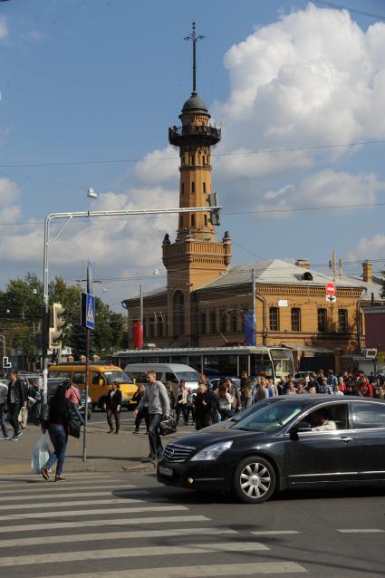 Виды Москвы. Пожарная каланча в Сокольниках.