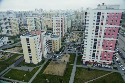 Спальный район \"Академический\". Фотографы-блогеры снимали городские виды с крыш и верхних этажей новостроек, в рамках проекта Комсомольской правды \"Екатеринбург на высоте\". Екатеринбург