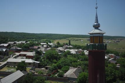 Чечня. Гудермесский район. п.Ойсхара. Минарет.