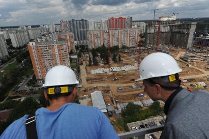 Москва. Осмотр новостроек района Митино мэром Москвы С.Собяниным.