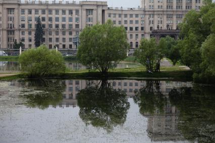 Виды Москвы. Пруд в Лефортовском парке.