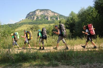 Краснодарский край. Дети во время отдыха в летнем лагере `Большое приключение`.