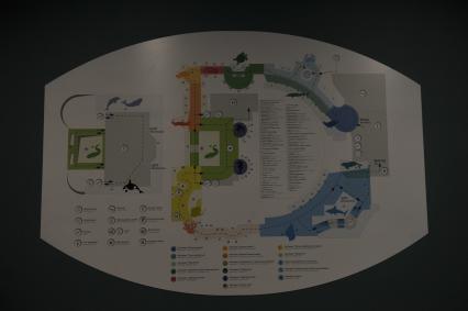 Москва.  Схема  крупнейшего в Европе  центра океанографии и морской биологии `Москвариум` на  ВДНХ .