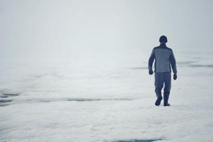 Дмитрий Мамадалиев - начальник сезонной дрейфующей станции \"Северный полюс 2015\" , во время эвакуации из Арктики, на ледокол \"Капитан Драницын\". Северный полюс. Северный ледовитый океан