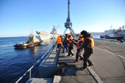 Североморск. Военно-морская база Северного флота России.