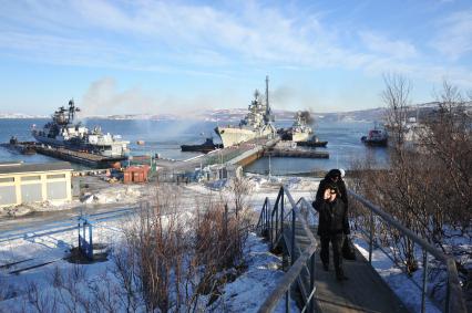 Североморск. Военно-морская база Северного флота России.