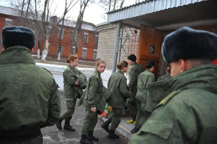 Рязанское высшее воздушно-десантное училище имени В. Ф. Маргелова (РВВДКУ). Девушки-курсанты 2 взвода.