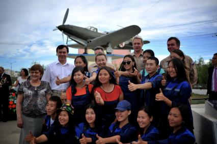 Якутск. Американский самолет Bell P-39 `Airacobra`.