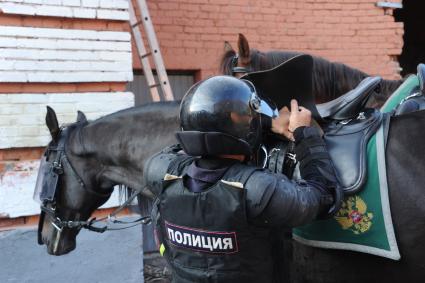 Москва. Первый оперативный полк конной полиции.