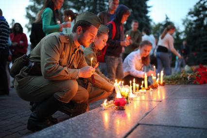 Ставрополь. Возложение цветов в День памяти и скорби к мемориалу Вечной славы.