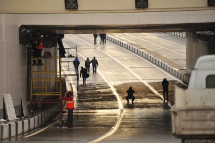 Москва. Завершено строительство Михалковского тоннеля на Большой Академической улице.