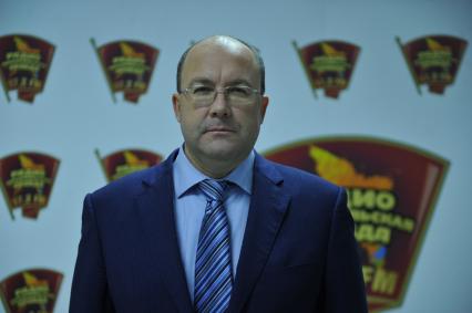 Москва. Руководитель Федерального агентства по туризму РФ Олег Сафонов на радиостанции `Комсомольская правда`.
