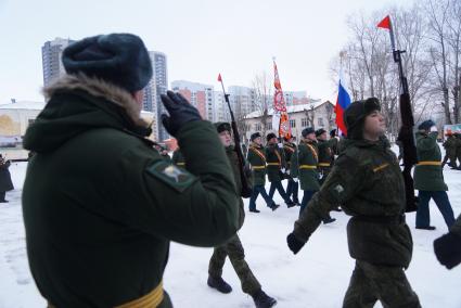 Екатеринбург. Церемония вручения боевого знамени 43-й отдельной железнодорожной бригаде.