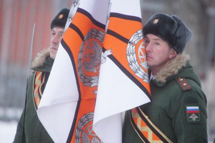 Екатеринбург. Церемония вручения боевого знамени 43-й отдельной железнодорожной бригаде.