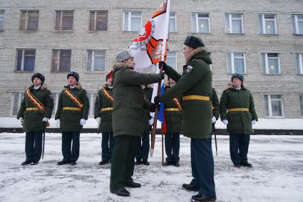 Екатеринбург. Церемония вручения боевого знамени 43-й отдельной железнодорожной бригаде.