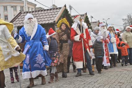 Воронеж. Парад Дедов Морозов.