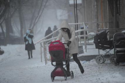 Метель в Москве.