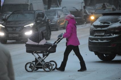 Метель в Москве.