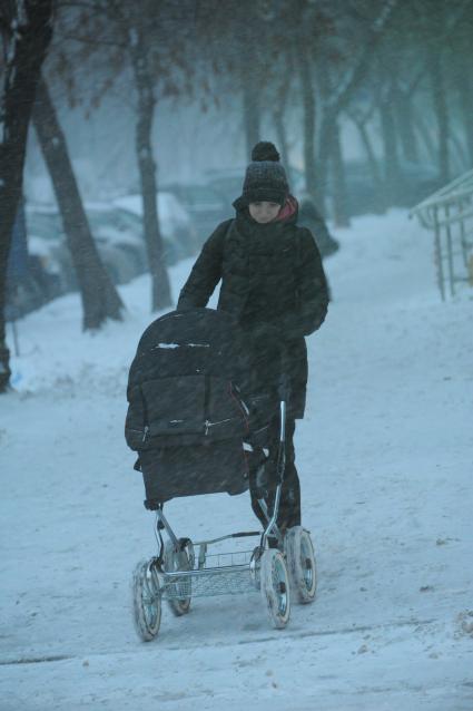 Метель в Москве.