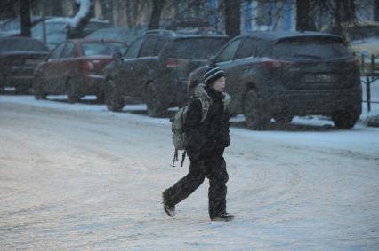 Метель в Москве.