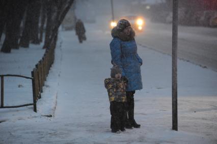 Метель в Москве.