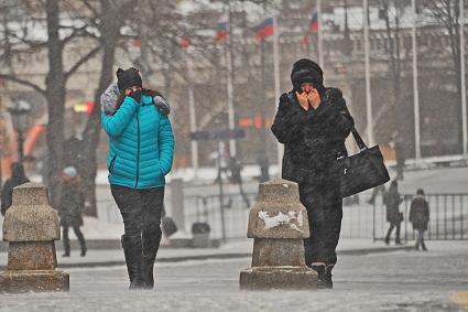 Метель в Москве.