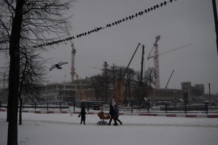 Москва. Реконструкция стадиона `Динамо`.