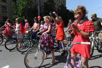 Москва. Участники велопробега.