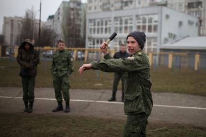 Ставрополь. Учащиеся кадетской школы имени генерала А. П. Ермолова во время сдачи нормативов ГТО.