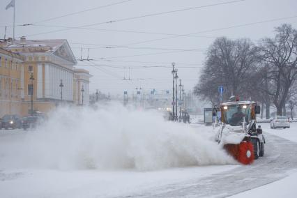 Санкт-Петербург. Уборка снега.