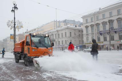 Санкт-Петербург. Уборка снега.