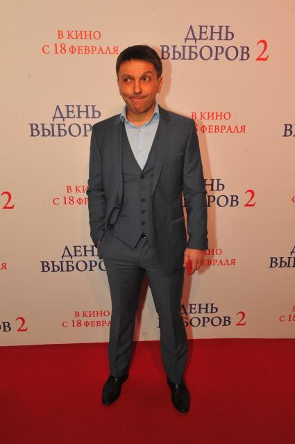 Москва. Актер Леонид Барац на премьере фильма `День выборов 2` в кинотеатре `Москва`.