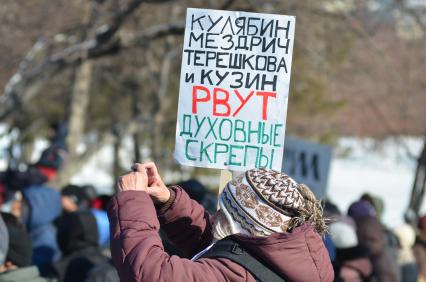 Новосибирск. Митинг против оскорбления чувств верующих и за запрет показа постановки оперы `Тангейзер`.