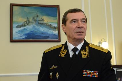Москва. Контр-адмирал Владимир Богдашин, командир строжевого крейсера `Беззаветный`, протаранившего в 1988 г. американский крейсер `Йорктаун`.