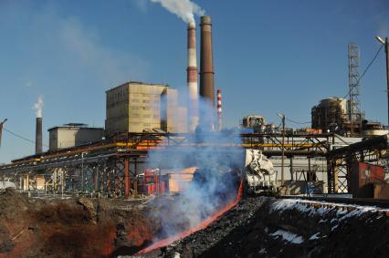 Карабаш.  Завода ЗАО `Карабашмедь` в гроде Карабаш Челябинской области.