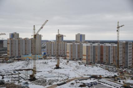 Московская область. Не введенные в эксплуатацию новостройки ЖК `Южное Домодедово`, от застройщика СУ-155 ,   где должны были жить 20 тысяч человек.