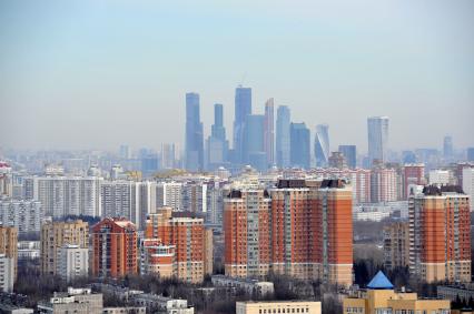 Москва. Городская панорама Юго-Западного района .