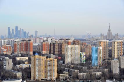 Москва. Городская панорама Юго-Западного района .