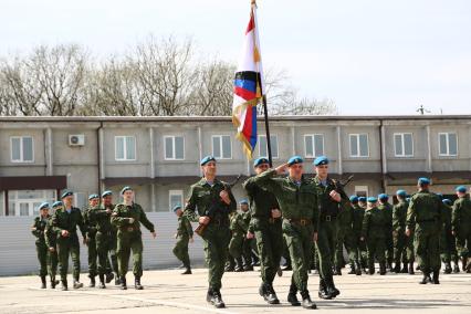 Украина, Донецк. Открытие мемориальной доски полковнику Евгению Кононову в 3 отдельном батальоне спецназа республиканской Гвардии ДНР.