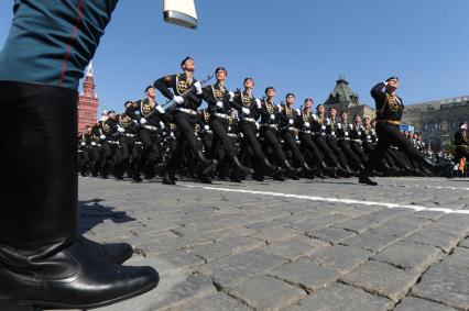 Москва.   Военнослужащие парадных расчетов  на Красной площади во время военного парада, посвященного 71-й годовщине Победы в Великой Отечественной войне.